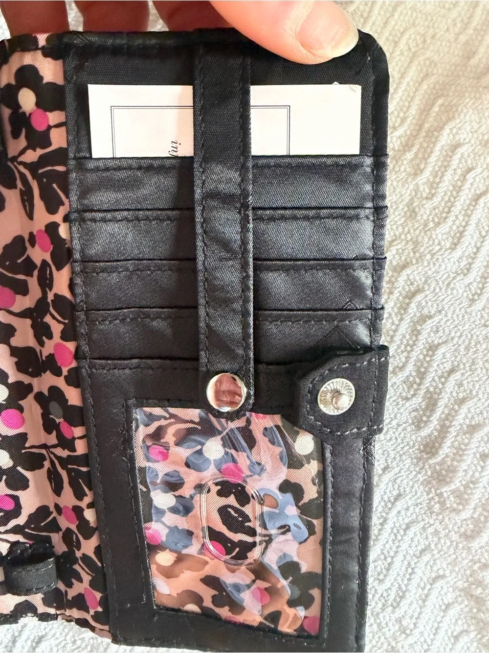 Vera Bradley Black Quilted Wallet Phone Case
